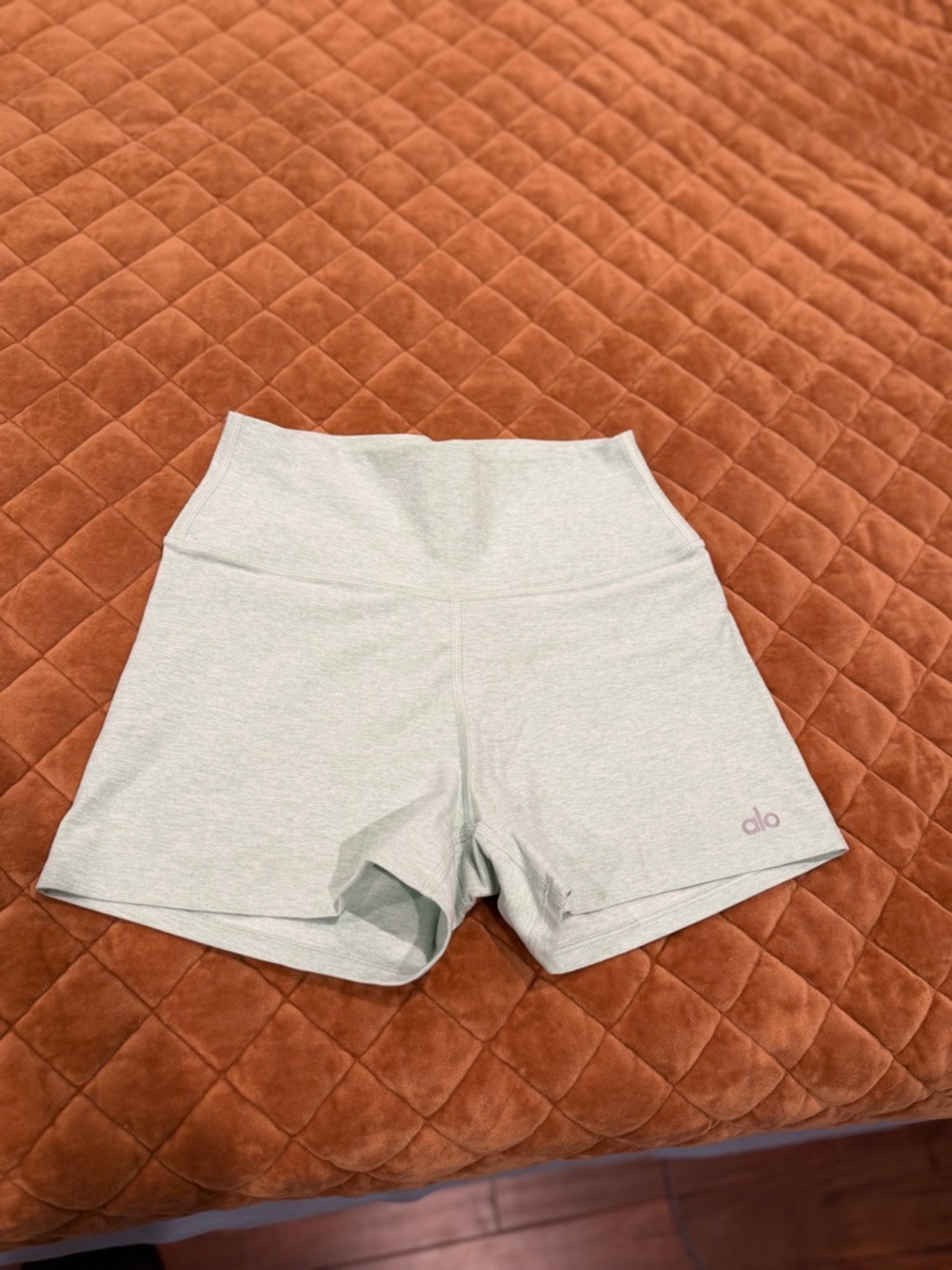 ALO Yoga High-Waist Bike Shorts Light Sage Green